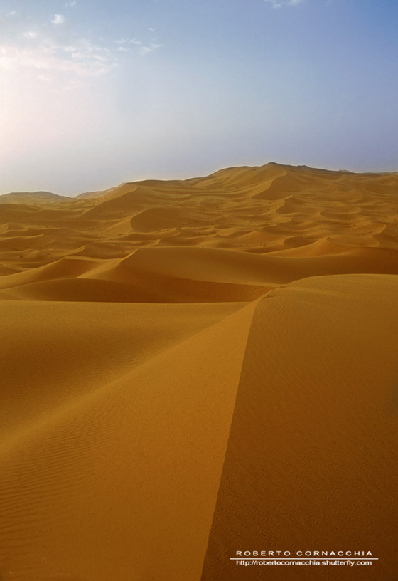 Le dune nei pressi di Merzouga, Marocco