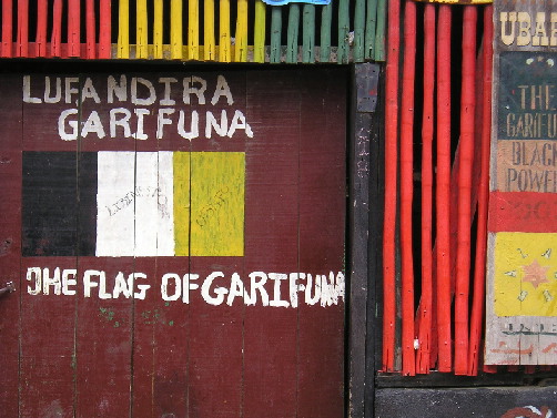Bandiera del popolo Garifuna, Linvingston, Guatemala