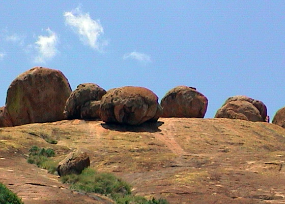 Il paesaggio che circonda la tomba di Rhodes, Matobo N.P.