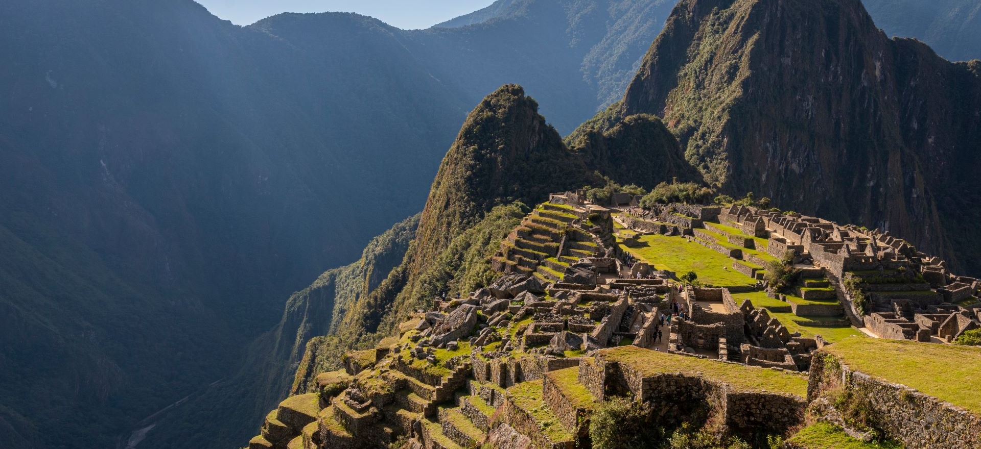 Vista sulle rovine di Machu Pichu in Perù